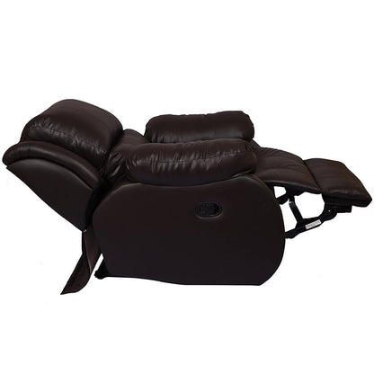 Single Seater 1 Seat Recliner Sofa with Premium Leatherette, Brown
