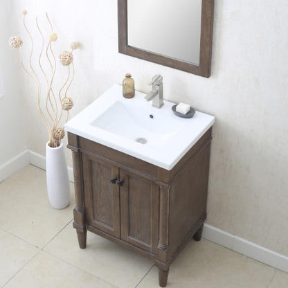 Single Sink Vanities: 24 in. Free Standing Single Vanity