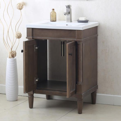 Single Sink Vanities: 24 in. Free Standing Single Vanity