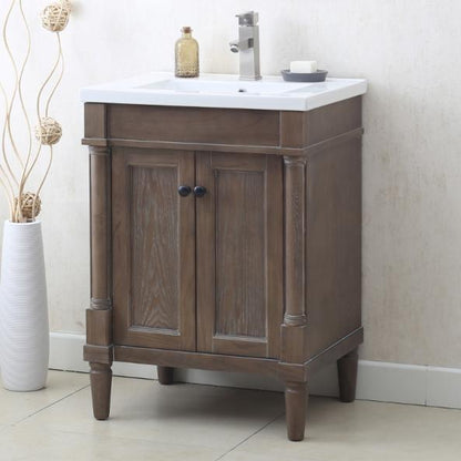 Single Sink Vanities: 24 in. Free Standing Single Vanity