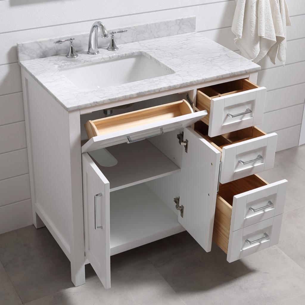 Single Sink Vanities: 36 in. Single Sink Bathroom Vanity