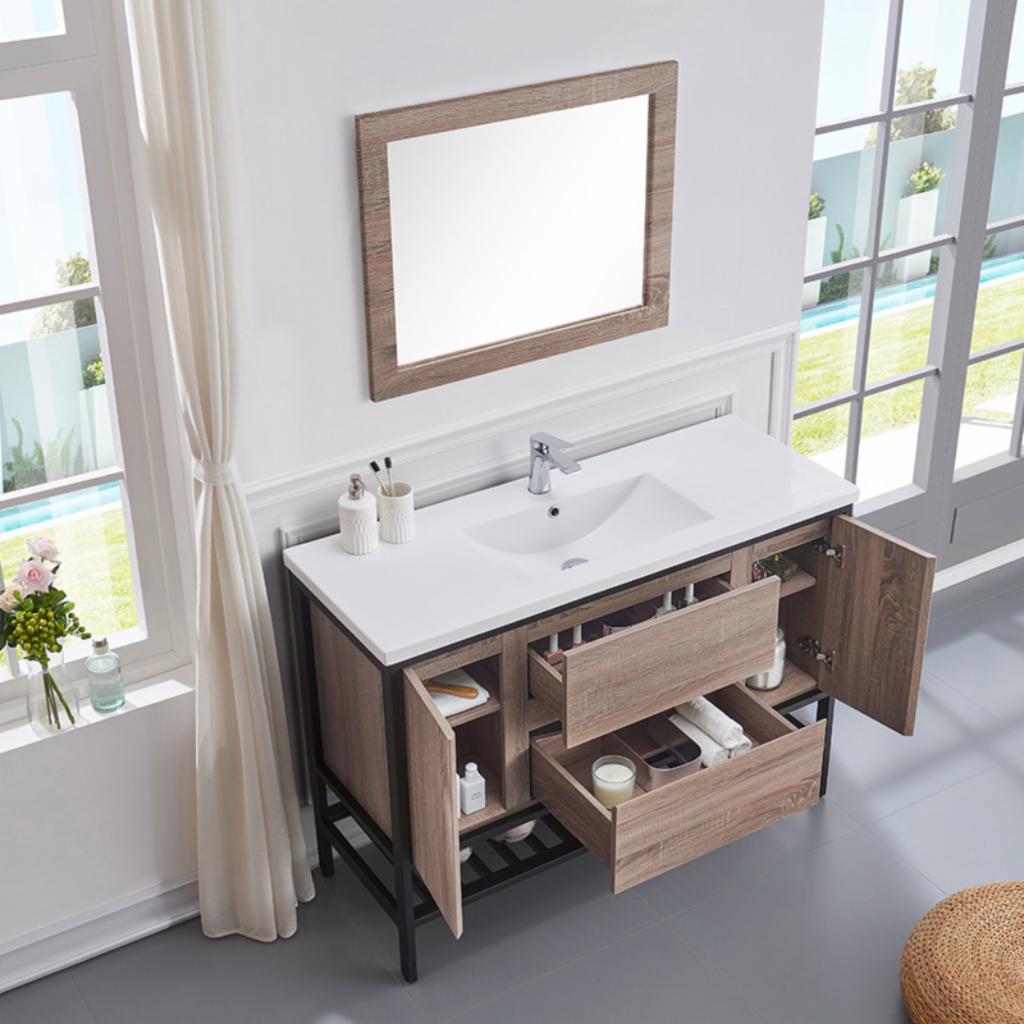 Single Sink Vanities: 48 in. Single Bathroom Vanity