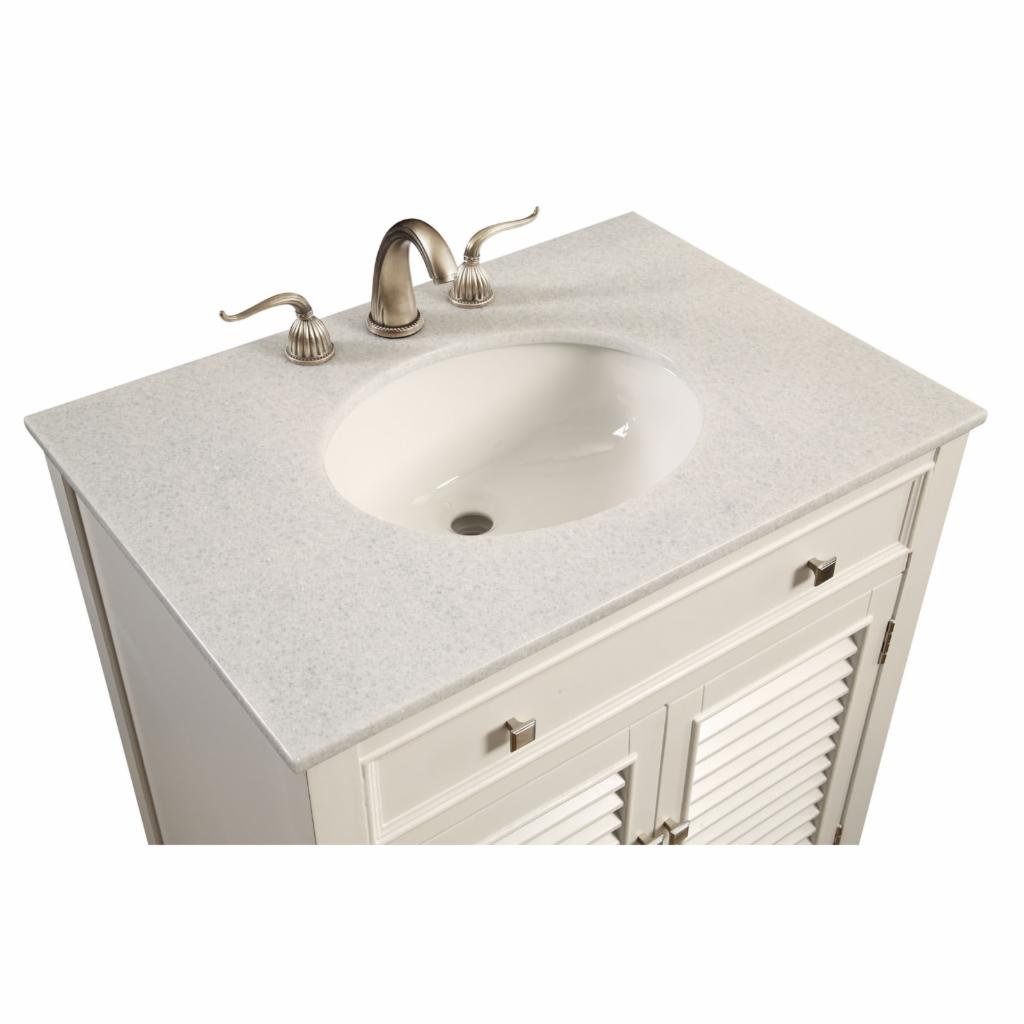 Single Sink Vanities: Single Bathroom Vanity Set - White