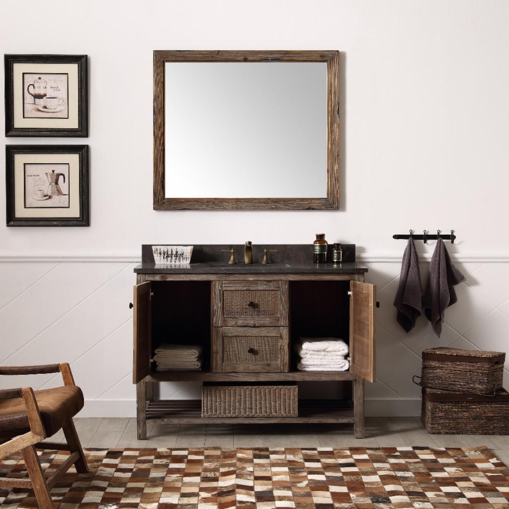 Single Sink Vanities: Single Bathroom Vanity with Moon Stone Top