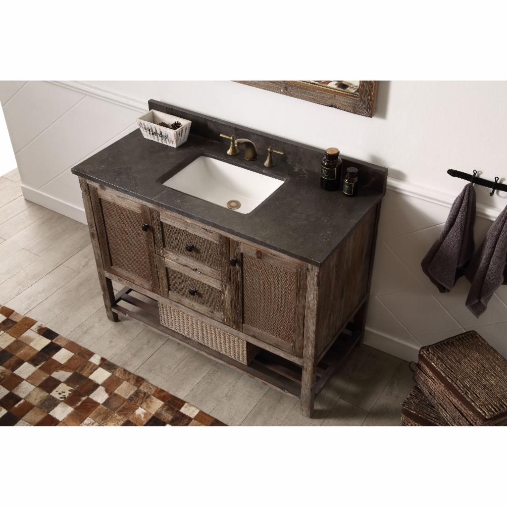 Single Sink Vanities: Single Bathroom Vanity with Moon Stone Top