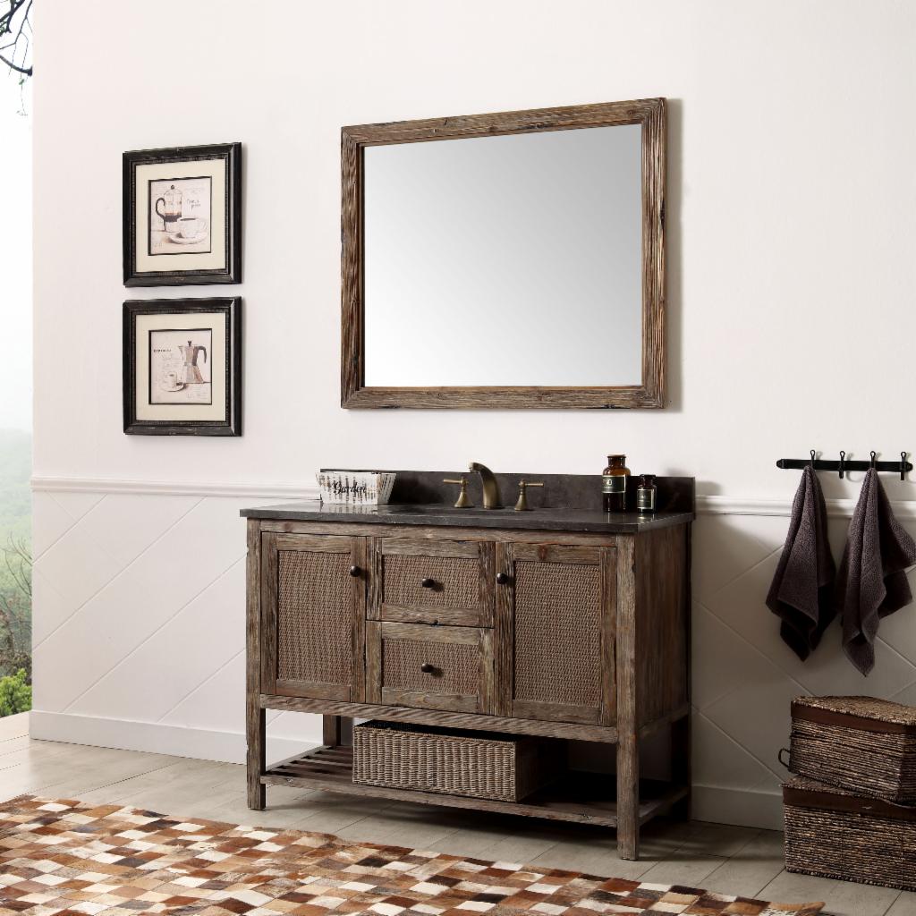 Single Sink Vanities: Single Bathroom Vanity with Moon Stone Top