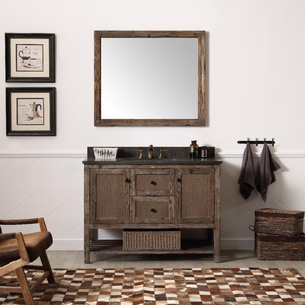 Single Sink Vanities: Single Bathroom Vanity with Moon Stone Top