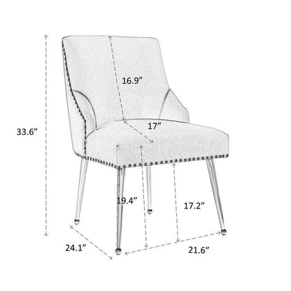 Slipper Chair 21.57'' Wide Velvet Slipper Chair