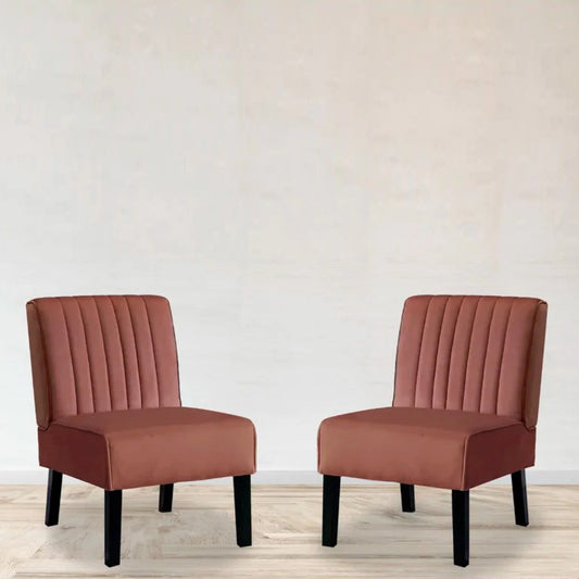 Slipper Chair 21'' Wide Velvet Slipper Chair (Set of 2)