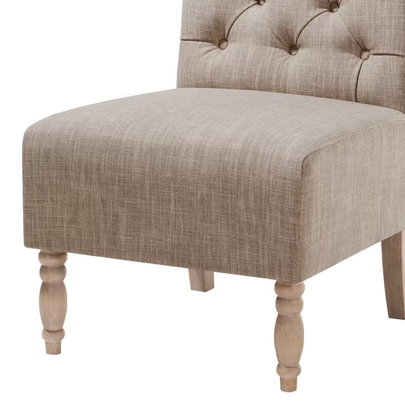 Slipper Chair: 22.37'' Wide Tufted Slipper Chair