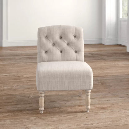 Slipper Chair: 22.37'' Wide Tufted Slipper Chair