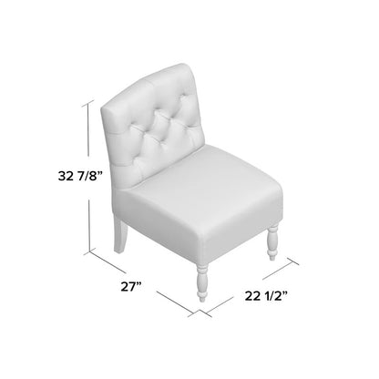 Slipper Chair: 22.37'' Wide Tufted Slipper Chair