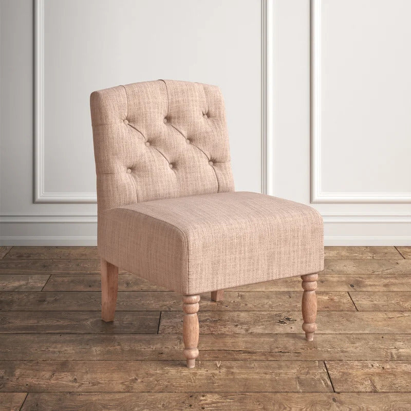 Slipper Chair: 22.37'' Wide Tufted Slipper Chair