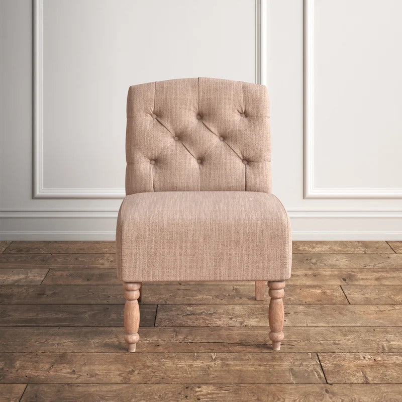 Slipper Chair: 22.37'' Wide Tufted Slipper Chair