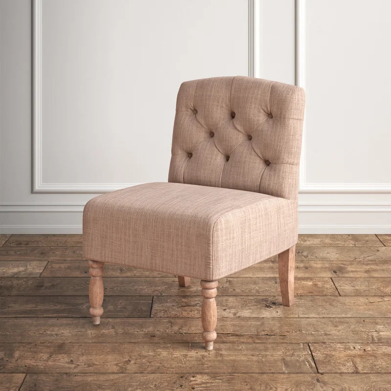 Slipper Chair: 22.37'' Wide Tufted Slipper Chair