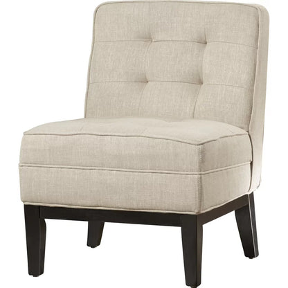 Slipper Chair: 22.4'' Wide Tufted Slipper Chair