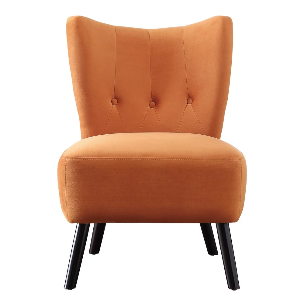 Slipper Chair: 22.5'' Wide Tufted Velvet Slipper Chair
