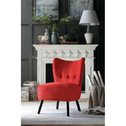 Slipper Chair: 22.5'' Wide Tufted Velvet Slipper Chair
