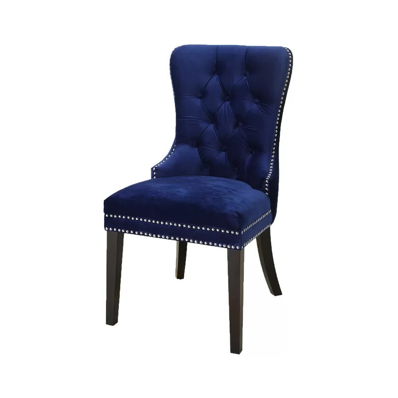 Slipper Chair: 22.83'' Wide Tufted Velvet Slipper Chair