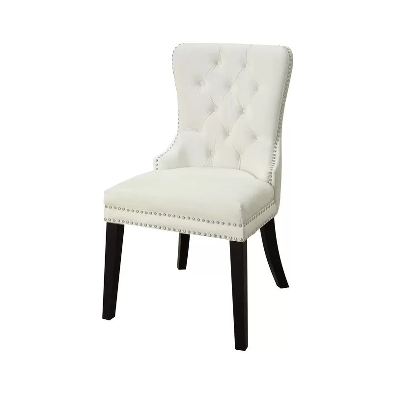 Slipper Chair: 22.83'' Wide Tufted Velvet Slipper Chair