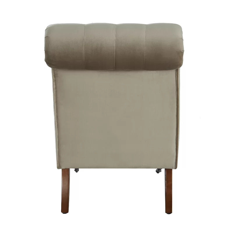 Slipper Chair: 23.5'' Wide Tufted Slipper Chair