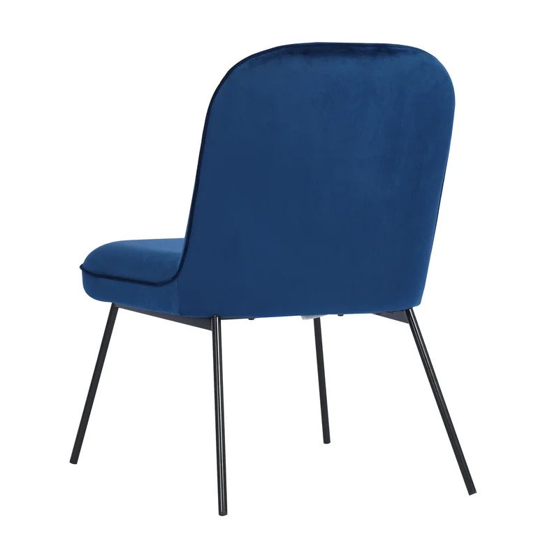 Slipper Chair: 23.62'' Wide Velvet Slipper Chair