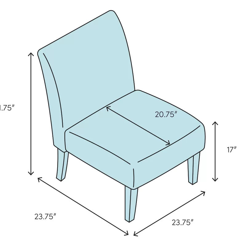 Slipper Chair: 23.75'' Wide Slipper Chair