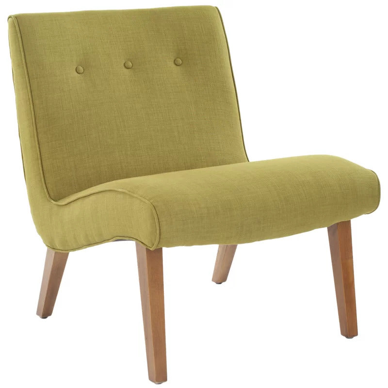 Slipper Chair: 25.2'' Wide Tufted Slipper Chair