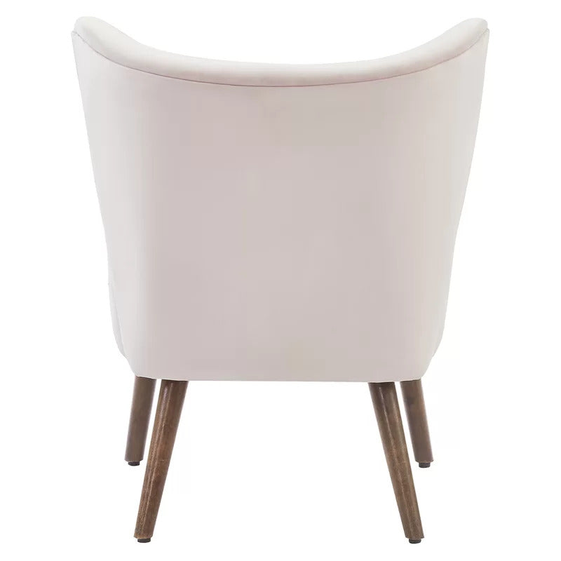 Slipper Chair: 25.5'' Wide Tufted Velvet Slipper Chair