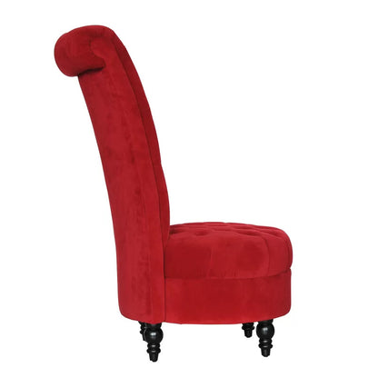 Slipper Chair: 25'' Wide Tufted Velvet Slipper Chair