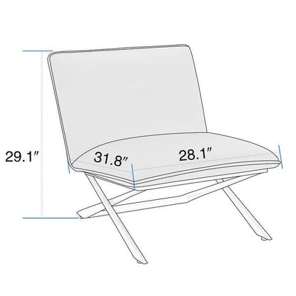 Slipper Chair 28.15'' Wide Tufted Velvet Slipper Chair