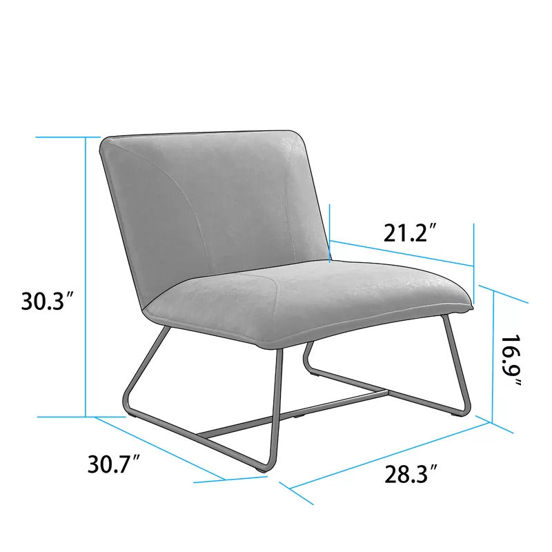 Slipper Chair: 28.35'' Wide Tufted Slipper Chair