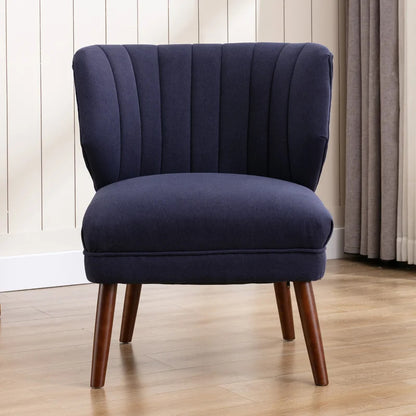 Slipper Chair: 29.25'' Wide Tufted Chenille Slipper Chair