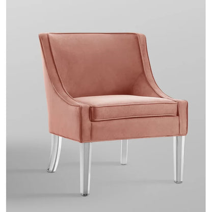 Slipper Chair: Wide Velvet Slipper Chair