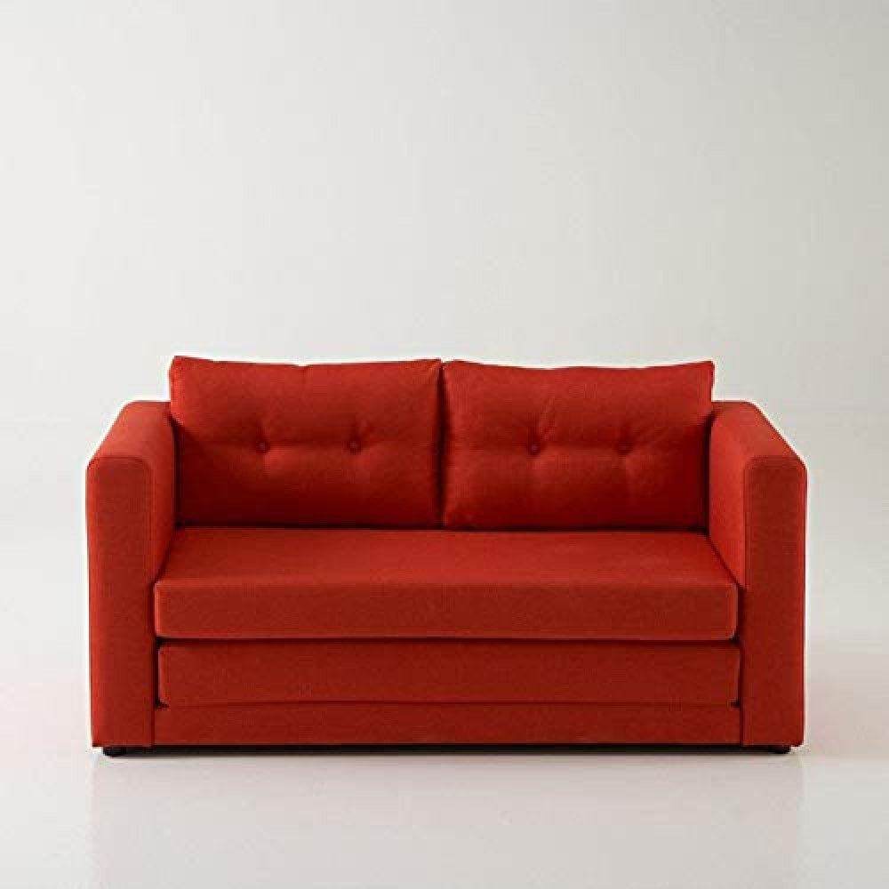 Sofa Cum Bed: Fabric 3 Seater Wooden Sofa Cum Bed for Living Room