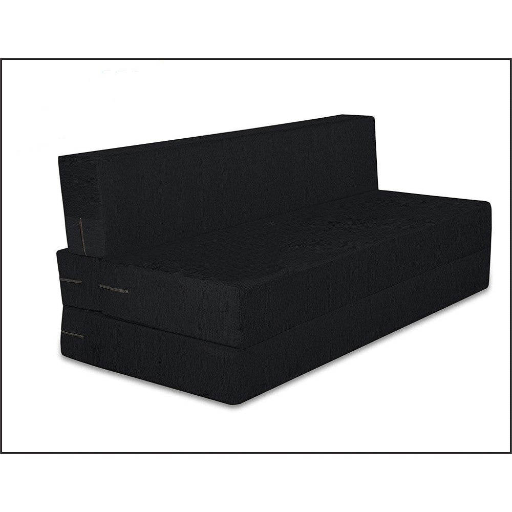 Sofa Cum Bed: Three Seater Sofa Cum Bed Set and Sleep Comfortably | Perfect for Guests (Black) | 5'X6' BuyFacturer Three Seater Sofa Cum Bed Set and Sleep Comfortably | Perfect for Guests (Black) |