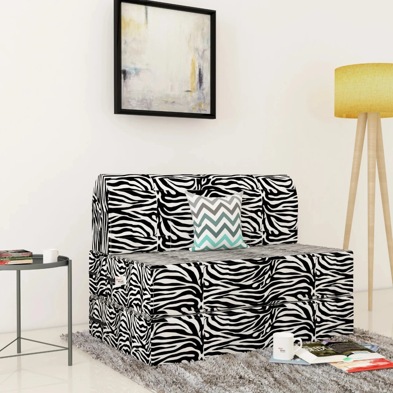 Sofa Cum Beds: 2.5ft x 6ft with micro fiber Designer cushions