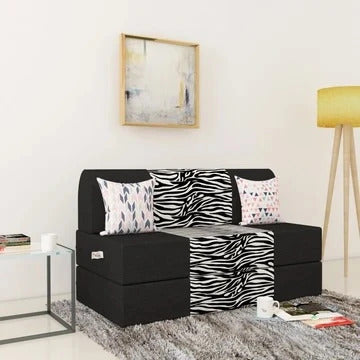 Sofa Cum Beds: 2 Seater Sofa Bed- 4ft x 6ft with micro fiber Designer cushions