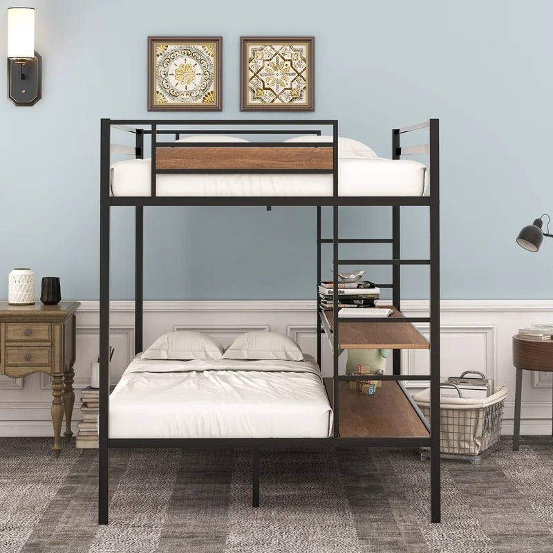 Bunk Bed: Standard Bunk Bed with Shelves
