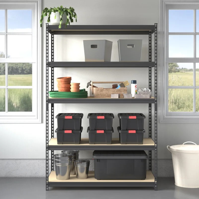 Display Unit: Steel Display Rack With Shelves