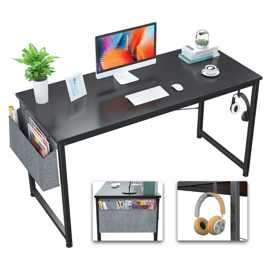 Study Table  47 Inch Home Office Desk & Computer Table with Storage Shelves