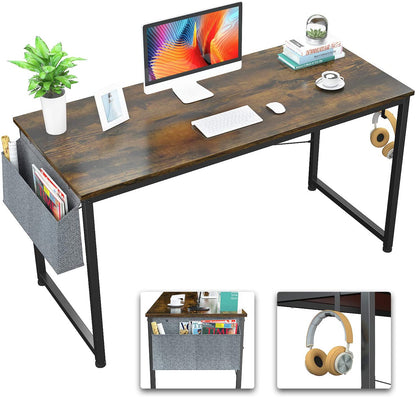 Study Table : 47 Inch Home Office Desk & Study Table with Storage Shelves