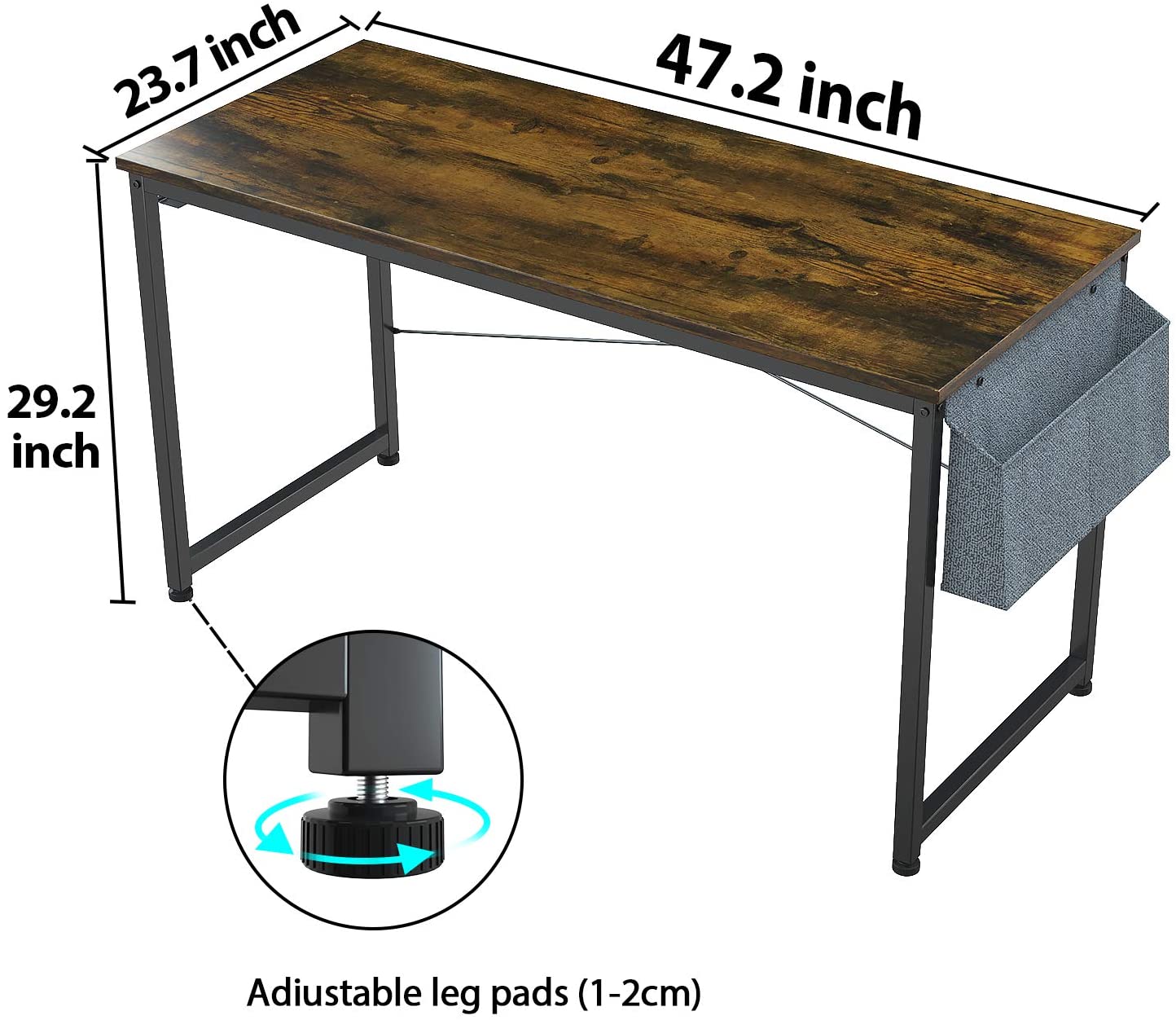 Foluban rustic online industrial computer desk