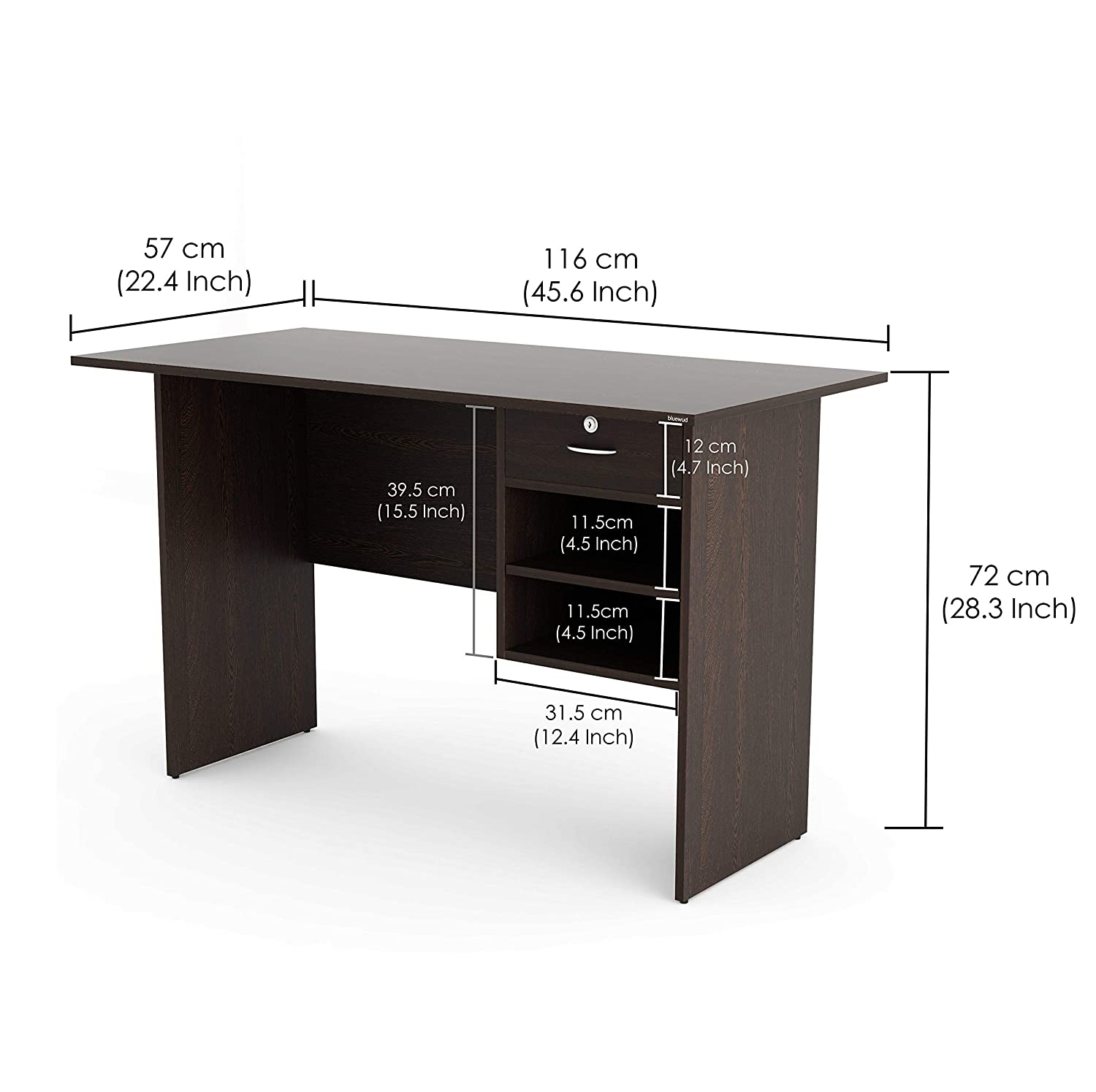 Study Table: Bmalet Study Table Desk for Home & Office (Wenge)