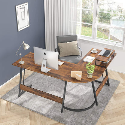 Study Table : Corner Desk, Home Office Writing Study with Small Table