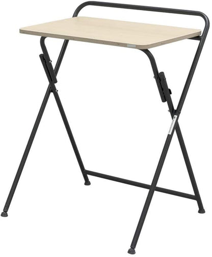 Study Table: Modern Folding Desk for Small Space, Oak/Black