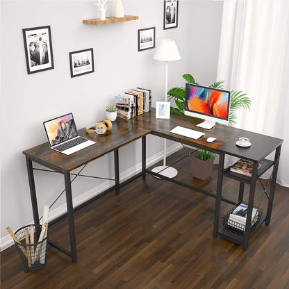Study Table : Study Table with Storage Shelves, Space-Saving