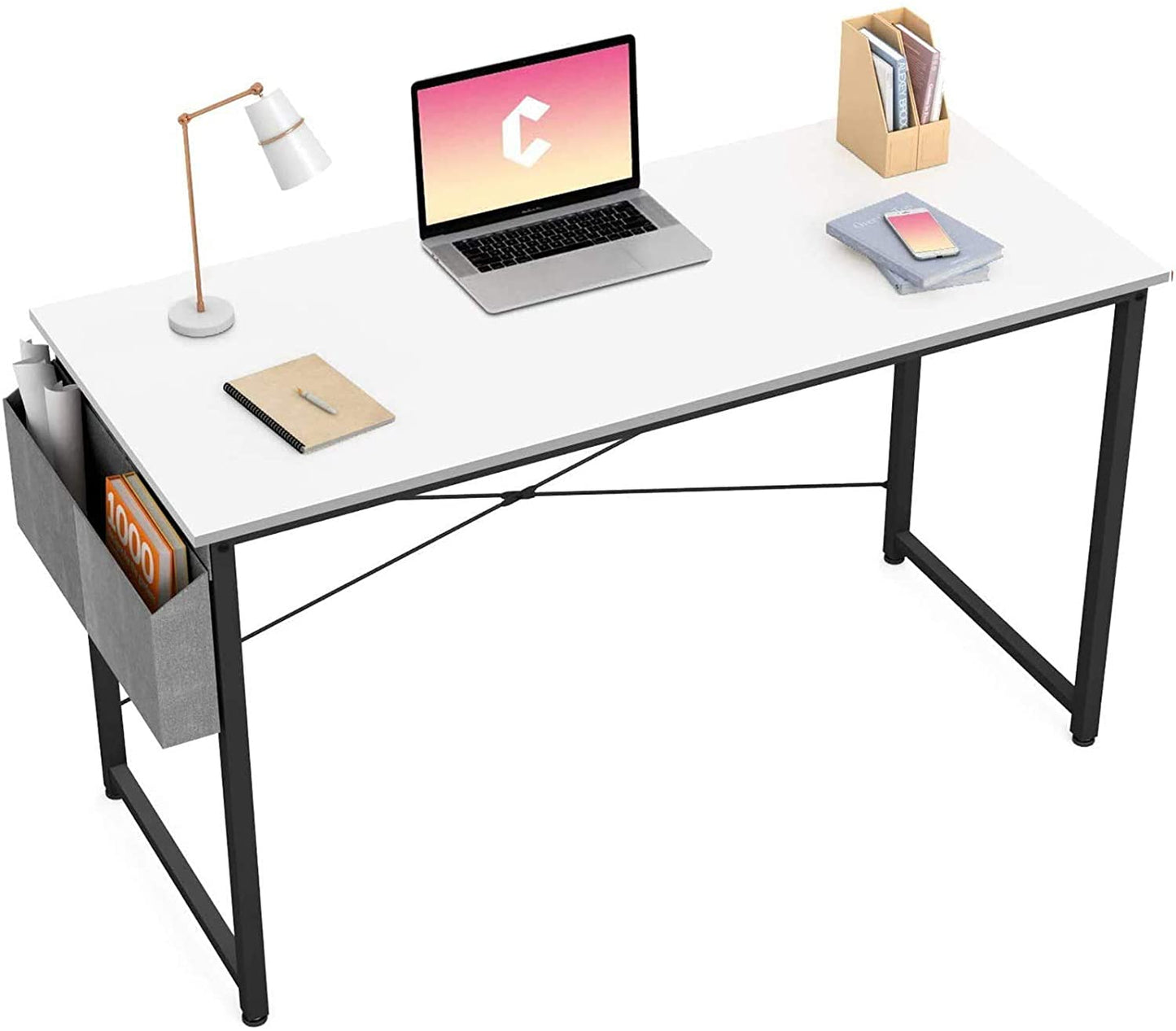 Study Tables : 40 inch Home Office Writing Study Desk with Storage Bag