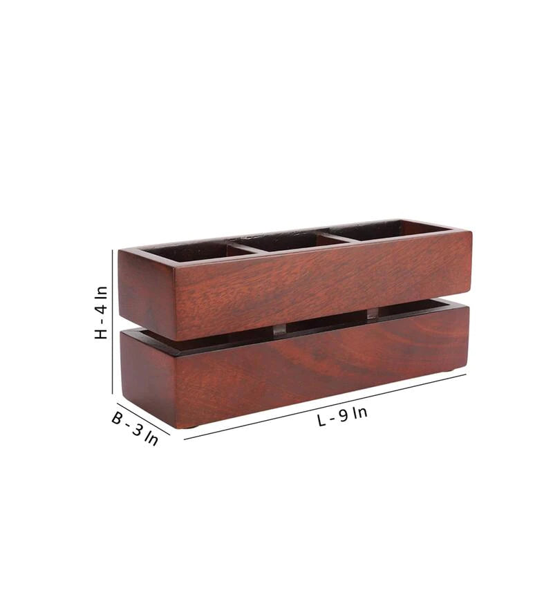 Pen Stand - StyleWood Sheesham Wood Pen Stand