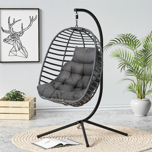 Swing Chairs: Gray Swing Chair with Stand